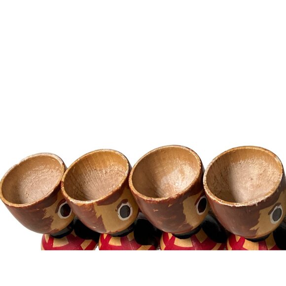 Wood Egg Cup Holders Set of 4 - Picture 7 of 9
